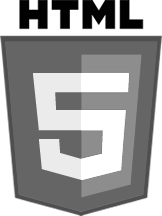 logo HTML5 gris