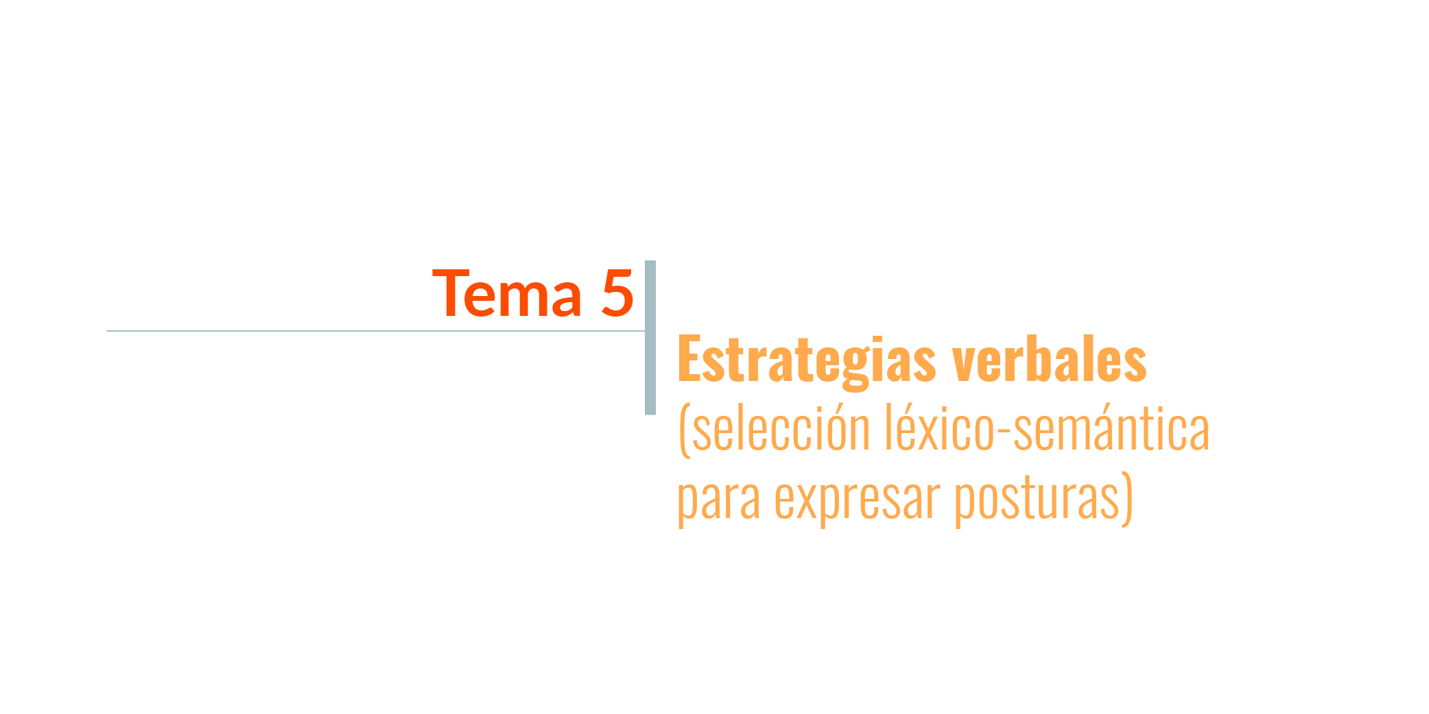 Módulo 2, unidad 1, tema 5: Estrategias verbales: selección léxico-semántica para expresar posturas